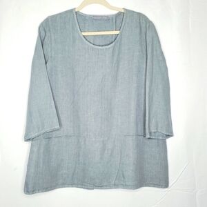 Cut Loose Light Blue Tunic Top